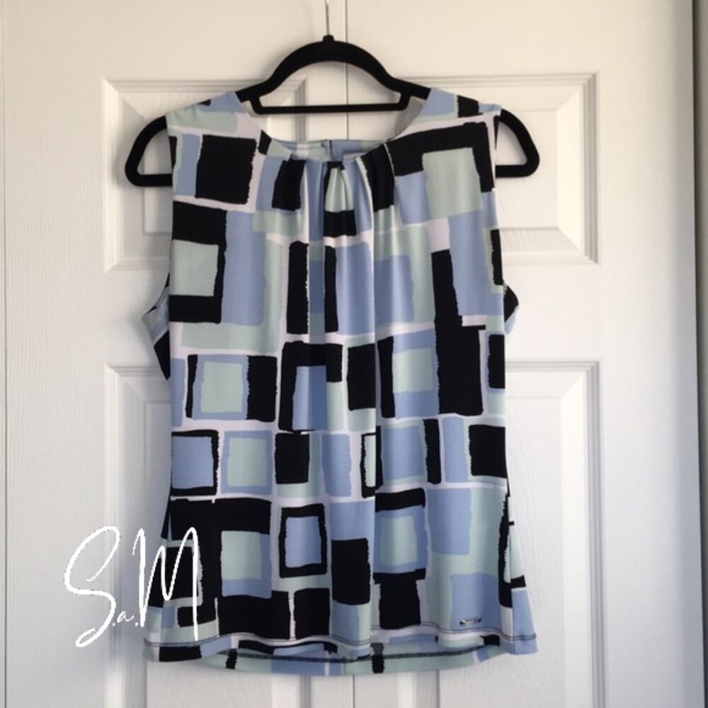 Worn Once! Calvin Klein Pleated Neck Top